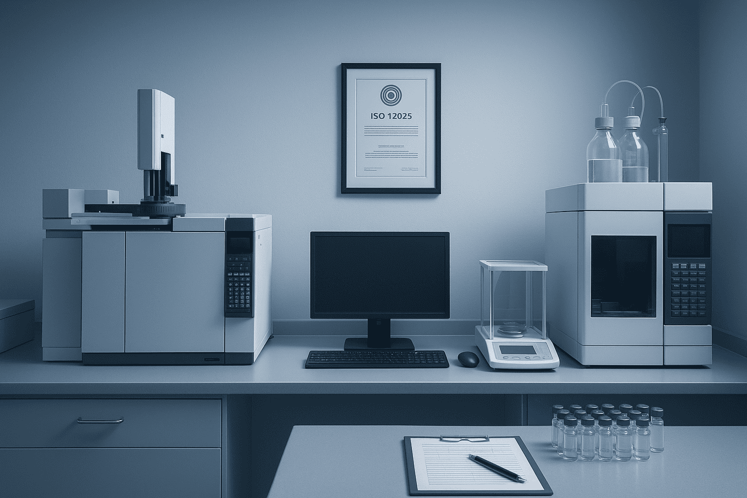 Laboratory equipment for endotoxin testing of peptides in a clean lab environment.