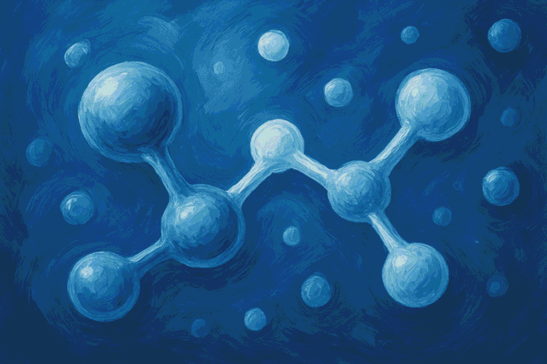 Illustration of a peptide molecule representing Delta Sleep-Inducing Peptide (DSIP).
