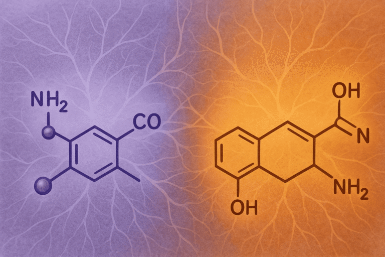 Alpha Peptides, Selank and Semax molecular structures comparison for cognitive enhancement.