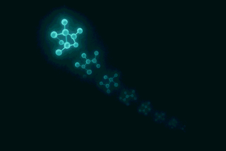 Visual representation of peptide molecules for Alpha Peptides.