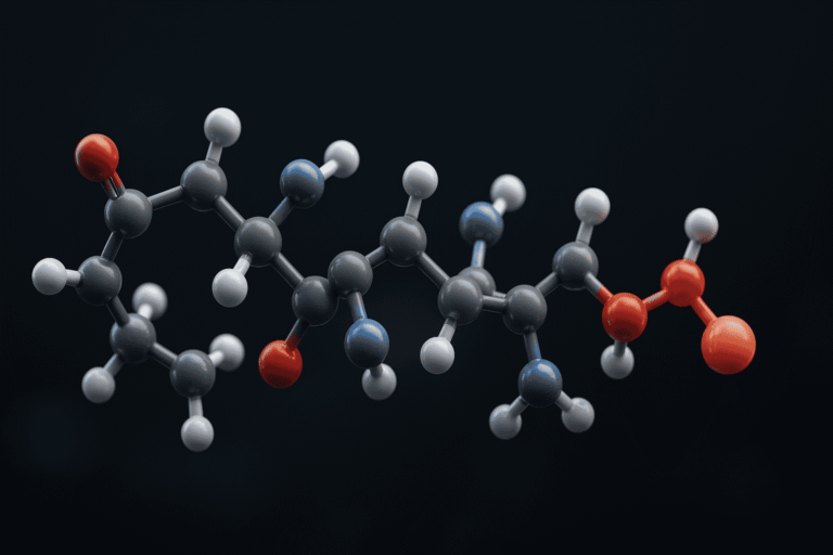 Detailed molecular structure of alpha peptides for health and fitness.