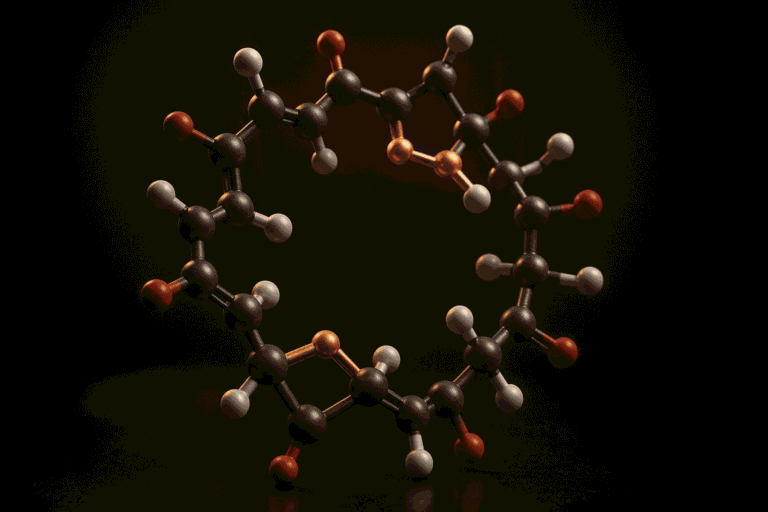 Detailed molecular model of alpha peptides for health and fitness optimization.