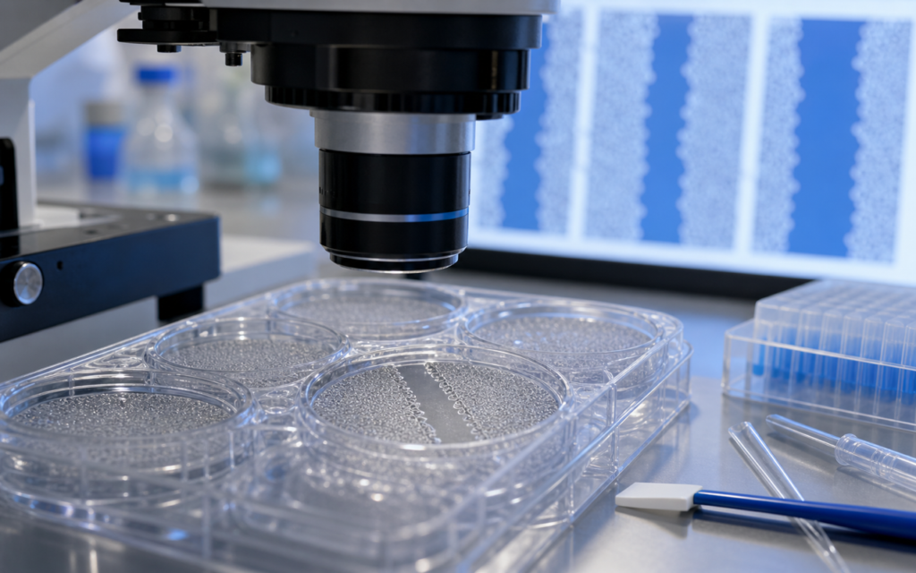 Peptide Wound Closure Scratch Assay Research: Scratch Test and Migration Chamber Methods